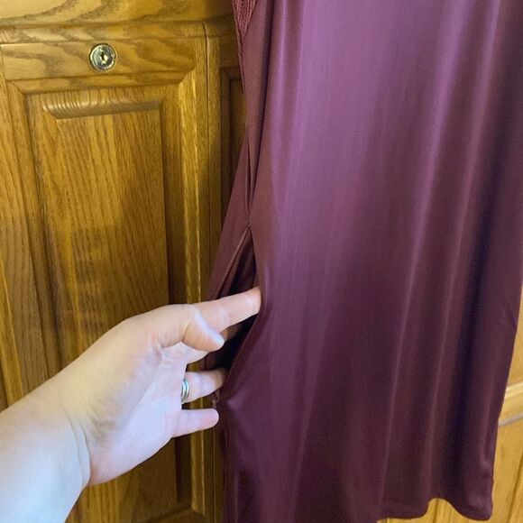 Inherit Clothing Company Manda Burgundy Athletic Midi Dress - Picture 8 of 10
